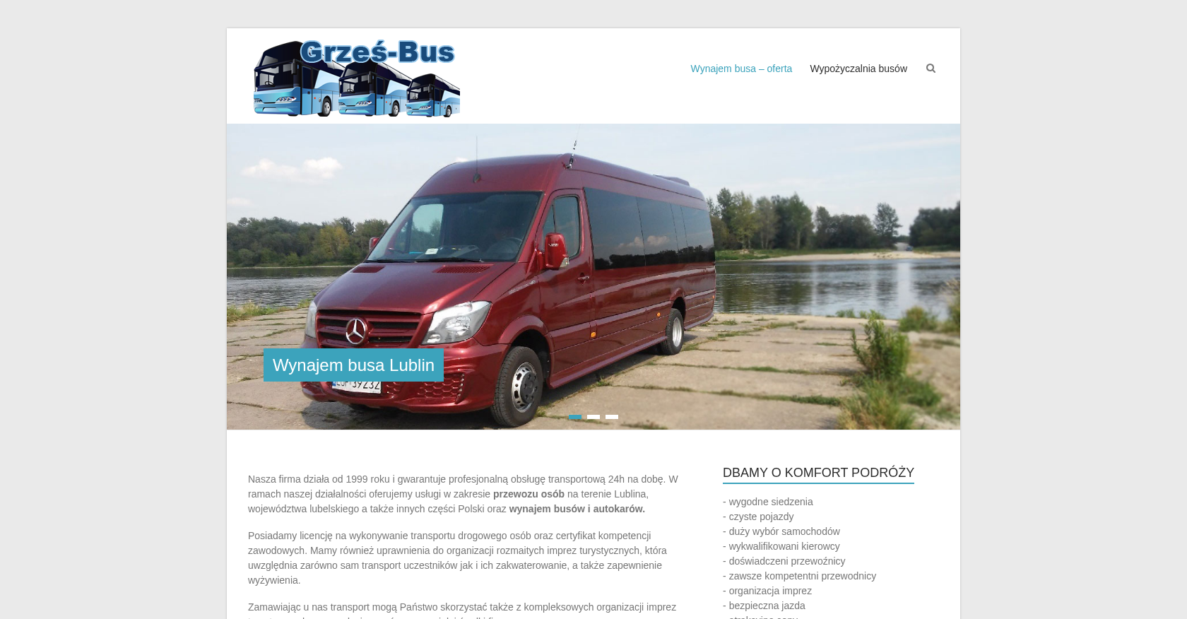 test seo dla frazy bus wynajem Lublin 